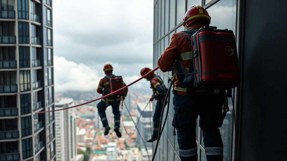 Técnicas para evacuação segura em altura: como os equipamentos influenciam na resposta rápida